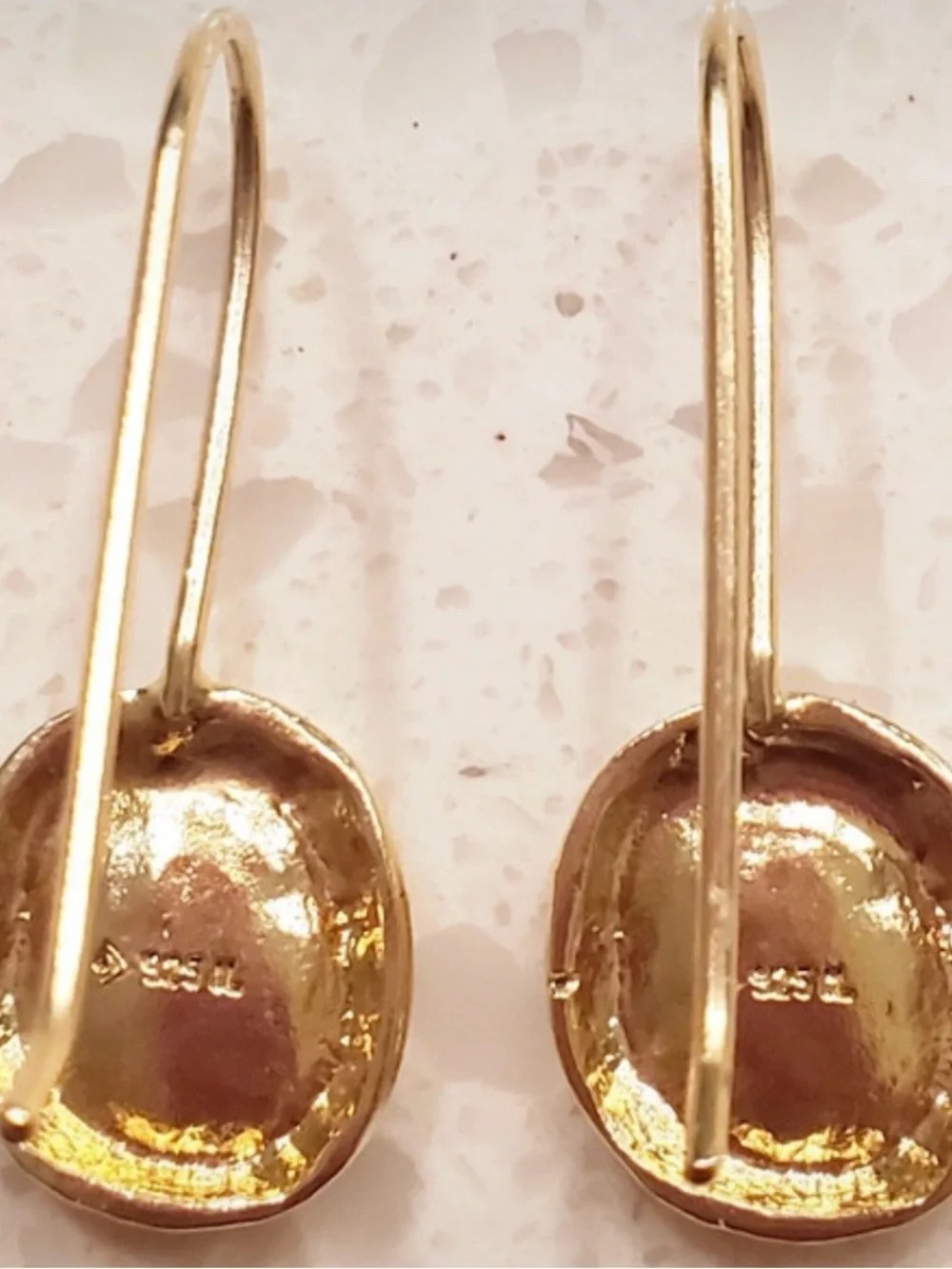 Silpada Gold Hammered Dome Drop Earrings